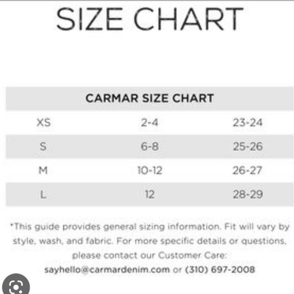 Carmar Trenton Iras Asymmetrical High Cut Out Jean Skirt, size 26 - Picture 10 of 10